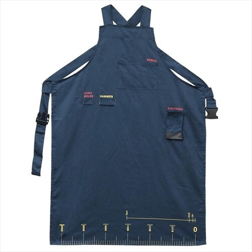 万能エプロン 胸付 ネイビー