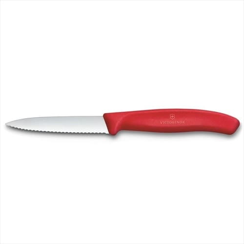 パーリングナイフ8波刃赤