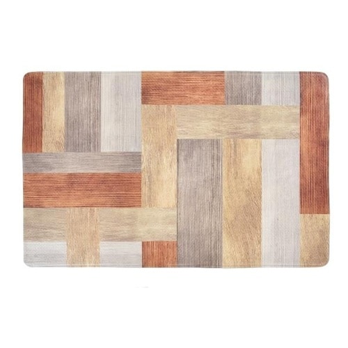 洗面マット 45x70 ウッド BR