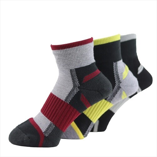 アシトモ 先丸ショート3足組 カラー 715325