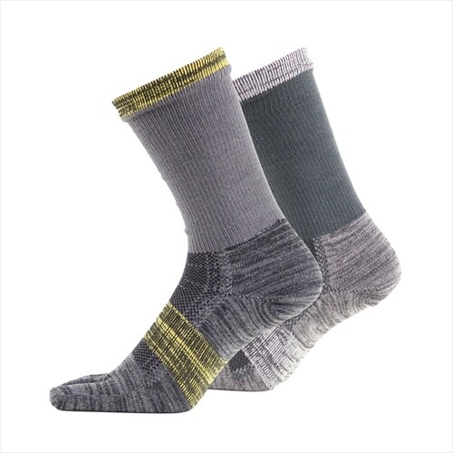 アシトモ 5本指クルー2足組 カラー 715339