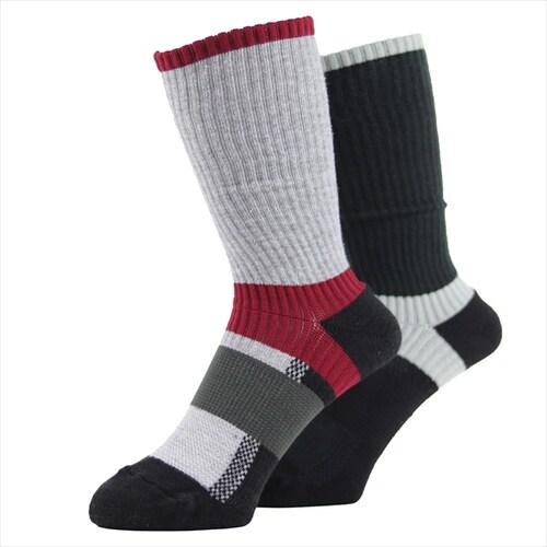 アシトモ 先丸クルー2足組 カラー 715343