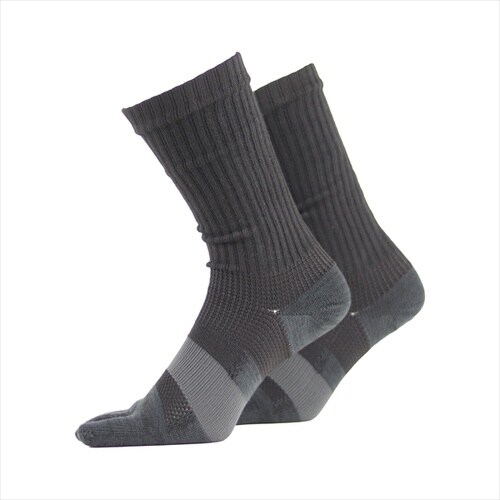 アシトモ 5本指クルー2足組 ダーク 715346