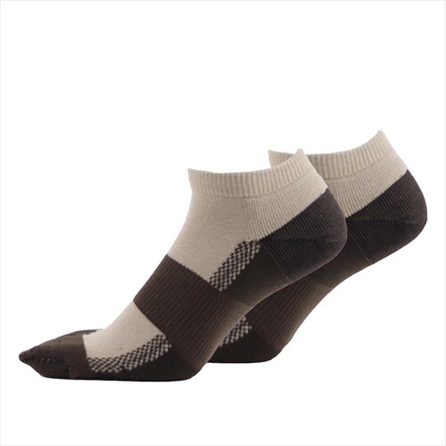 アシトモ 股付スニーカー2足組セピア