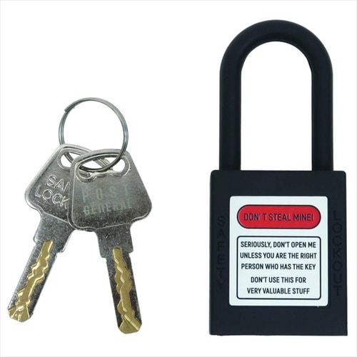 ナイロン南京錠 BK