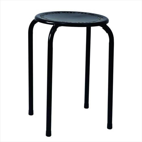 スタッカブルメタルスツール BK