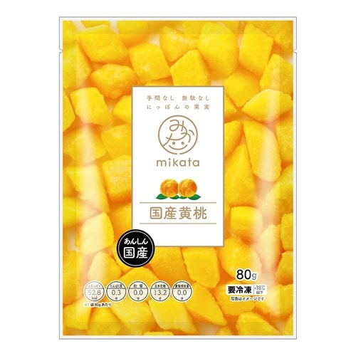 【冷凍】ニチノウ 国産黄桃 80g×4袋
