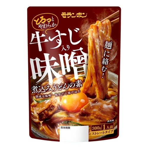 モランボン 牛すじ入り 味噌煮込みうどんの素 3