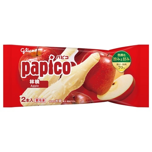 【冷凍】江崎グリコ パピコ林檎 160ml×12袋