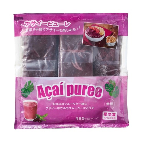 【冷凍】イワタニフーズアサイーピューレ400g×3