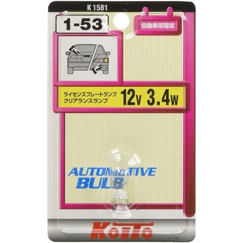 ミニチュア球 12V3.4W 1個入り