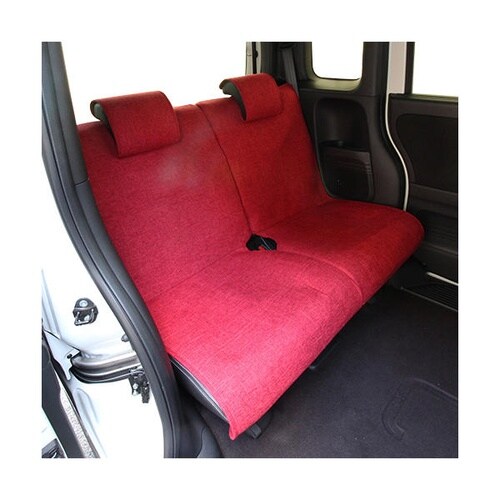 後席用シートカバー リネン調生地 レッド フリーサ