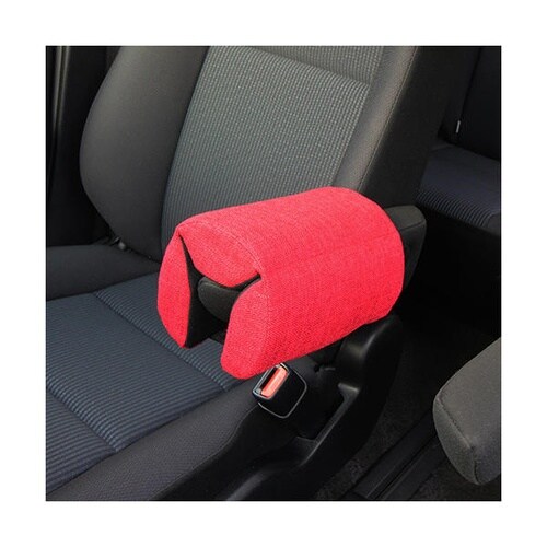 肘置きクッション リネン調レッド W15×D20×