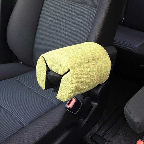 肘置きクッション リネン調グリーン W15×D20