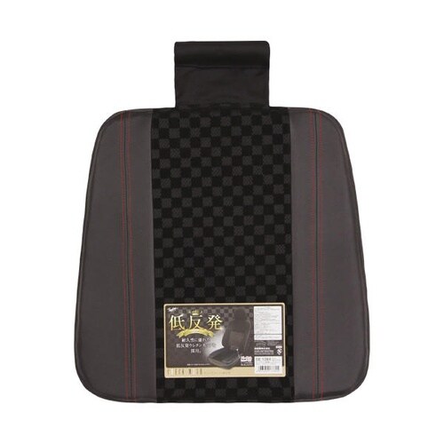 チェックメッシュ低反発 シングルクッション ブラッ