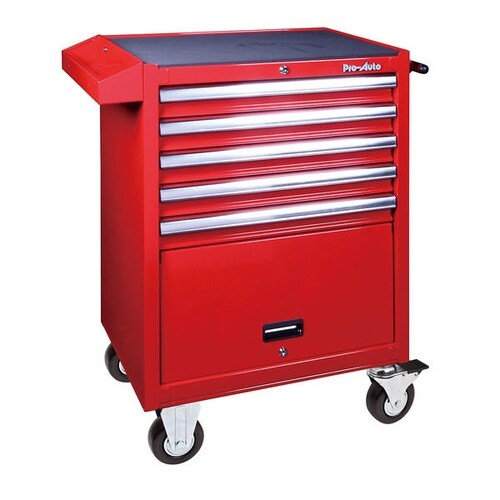 5段引出し+1ドア式ローラーキャビネット