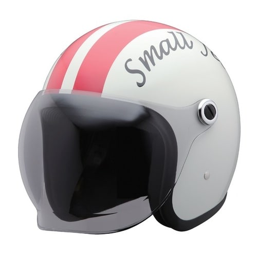 スモールジェットヘルメット カラー:ホワイト/レッ
