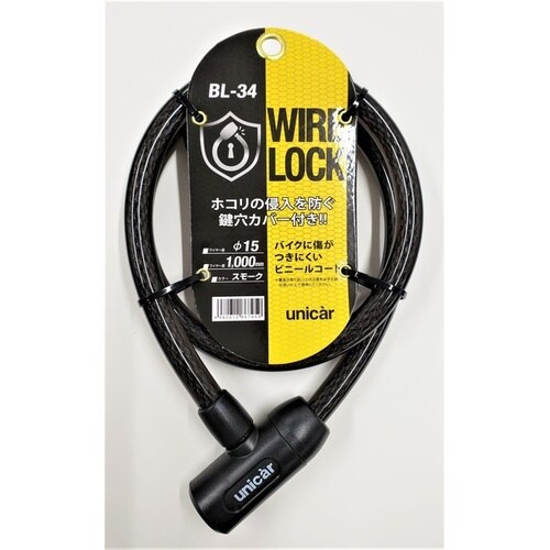 ワイヤーロック 15×1000 鍵穴部分シャッター