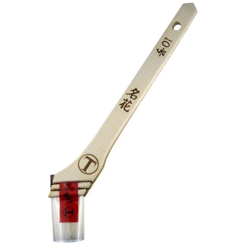 速乾水性ニス用刷毛 「名花」 筋違 白 10号