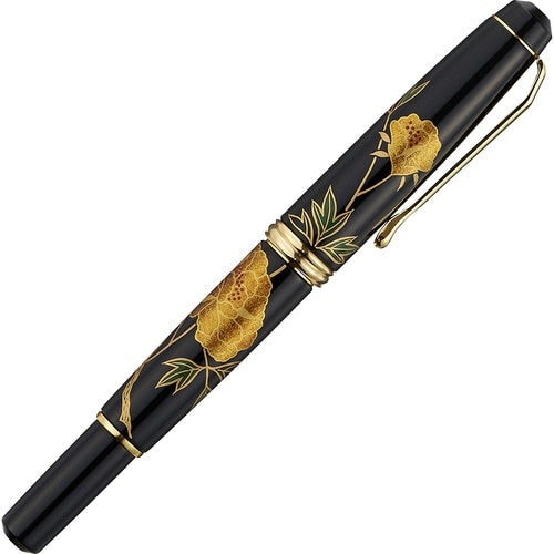 くれ竹万年毛筆 夢銀河 山中塗蒔絵×2