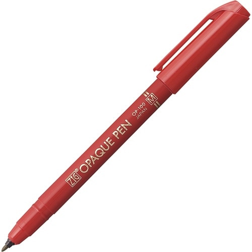 ジグ オペークペン M 赤×12