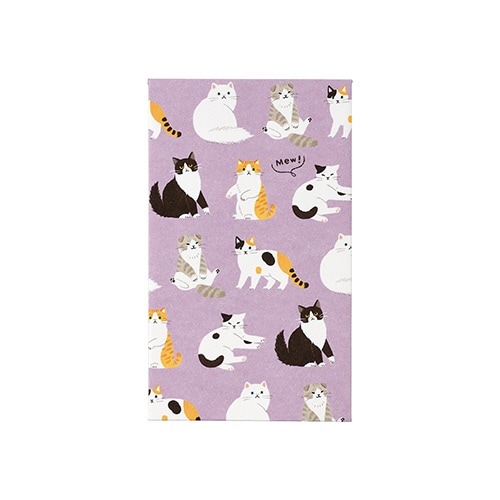 どうぶつ ぽち袋 ネコパープル×10