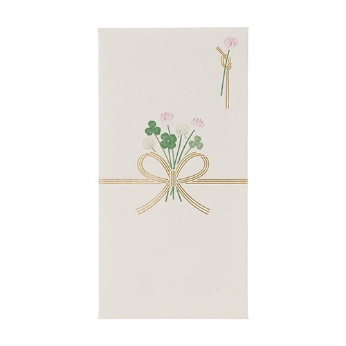 お花のご祝儀袋 クローバー シール付×10