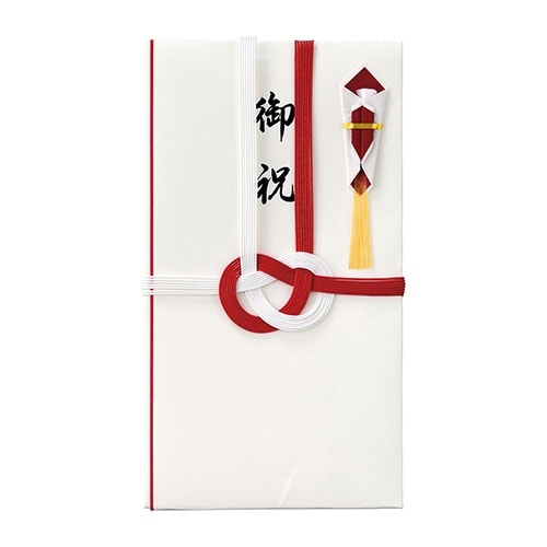 コットン祝金封赤白7本結切御祝×10