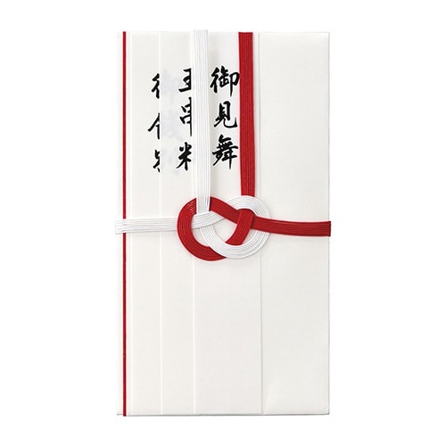 コットン祝金封赤白7本結切のし無×10