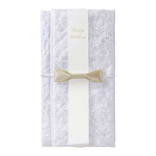ベール巾着金封 ホワイト×2