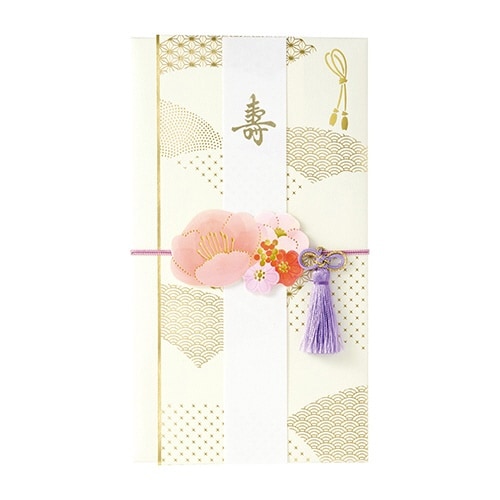 花飾り金封 白×5
