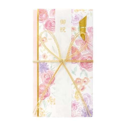 花柄御祝金封 ピンク×5