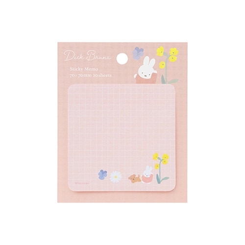 ブルーナ 付箋 ガーデン/ピンク×5
