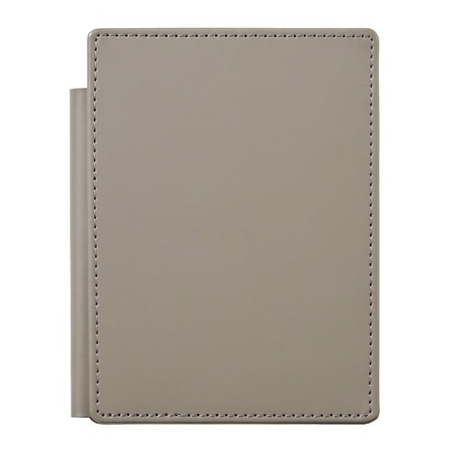 レザフェスU スライドメモパッド グレー A6×2