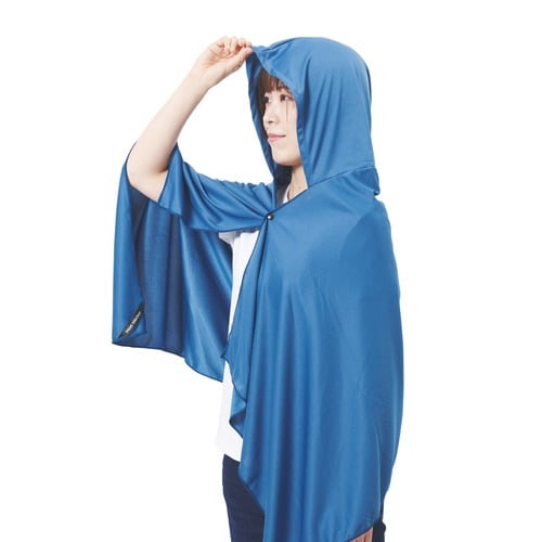 クーリングポンチョ 大 マリンブルー
