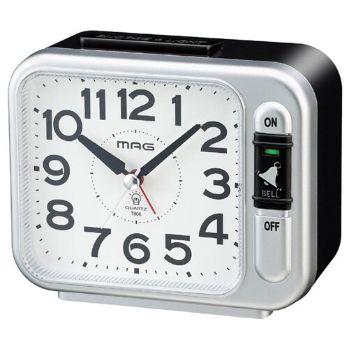 目覚まし時計 銀メタリック T806SM