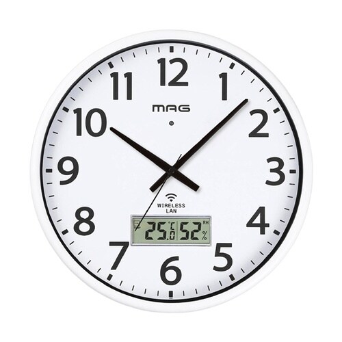 無線LAN掛時計 ホワイト W820WH