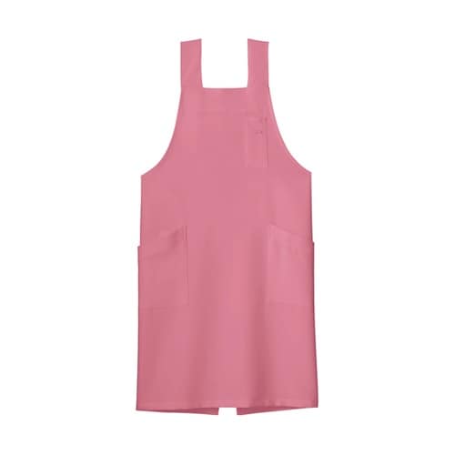 H型胸当てエプロン ピンクベージュ L