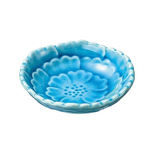 トルコ貫入ボタン豆皿 T03−355 R