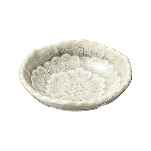 グレー貫入ボタン豆皿 T03−357 R