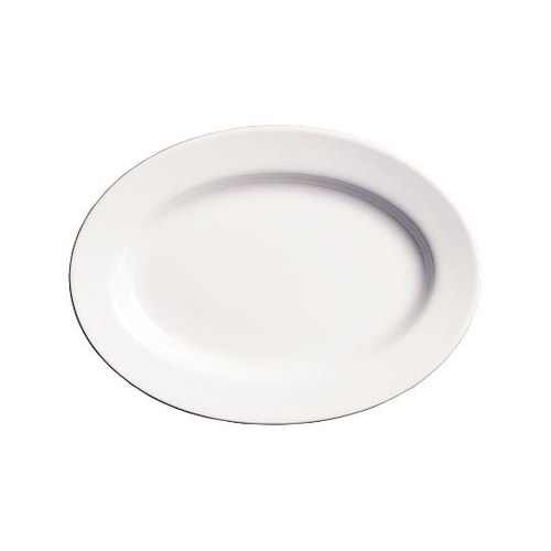 陶器「町中華」リム楕円皿 26cm R0