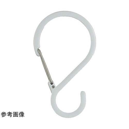 Sフックカラビナ 中 シルバー 4680