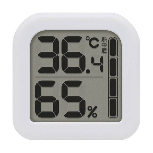 デジタル温湿度計「モルモ」 ホワイト O