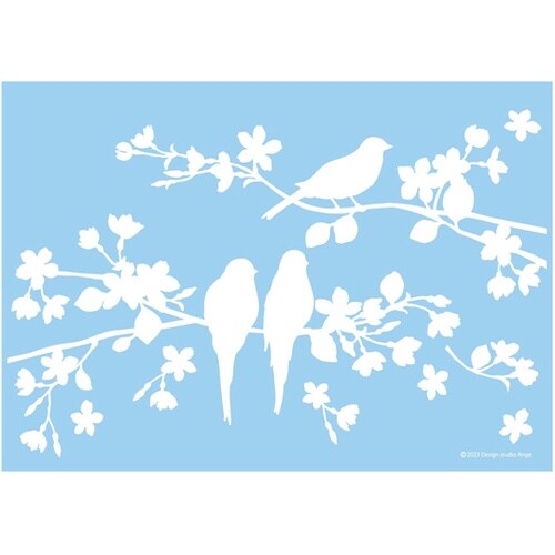 飛散防止シート 森の中のことり QWS−