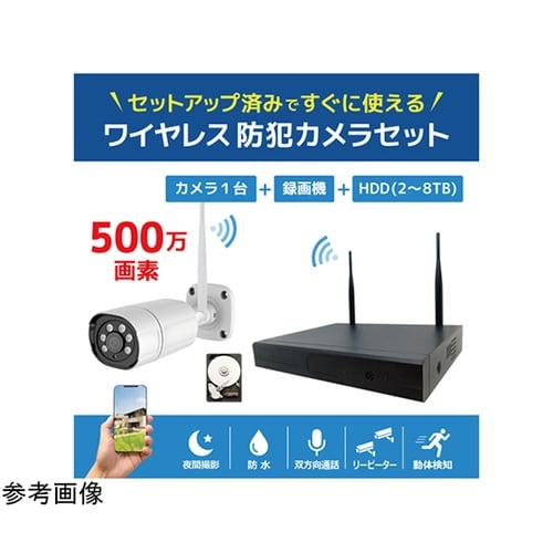 ワイヤレス500万画素(1台)カメラ・録