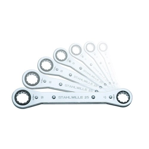 25/7PC 板ラチェットメガネセット