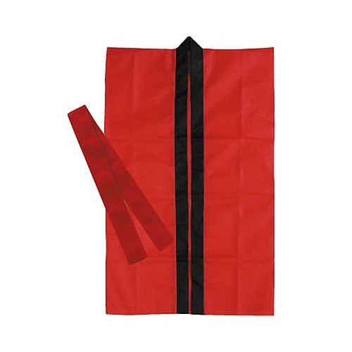 1160 ロングハッピ不織布 赤J