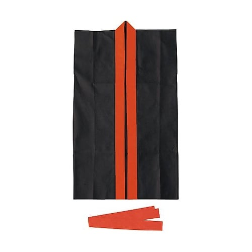 1553 ロングハッピ不織布 黒J