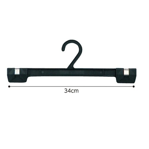 プラスチック製ボトムハンガー 黒 W34