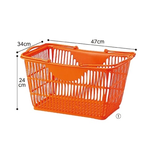 買物カゴ(28リットル) オレンジ 1セ